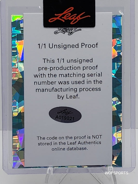 2021 Leaf Pre-Production Proof Gold Crack Ice 1/1 Nick Gonzales Pittsburgh Pirates