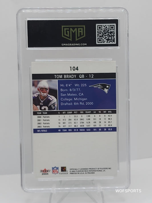 2004 Fleer Ultra Tom Brady #104 New England Patriots GMA 9 Mint