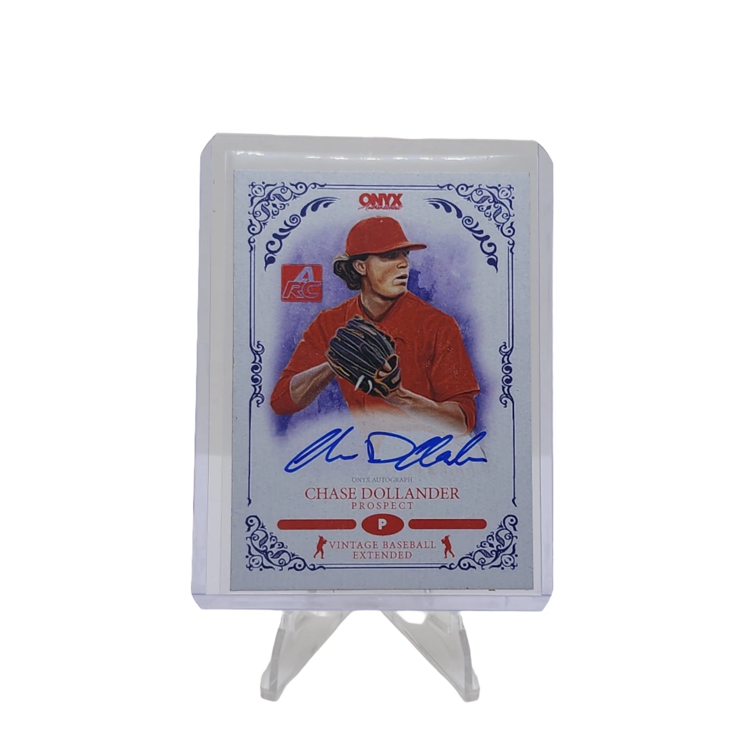 2022 Onyx Vintage Extended Blue Signatures #VACD Chase Dollander - Tennessee Volunteers