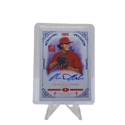 2022 Onyx Vintage Extended Blue Signatures #VACD Chase Dollander - Tennessee Volunteers