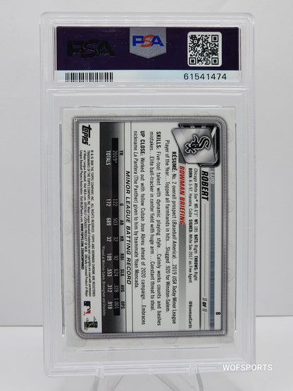 2020 Bowman Chrome Luis Robert Rookie RC #8 Chicago White Sox PSA 9 Mint