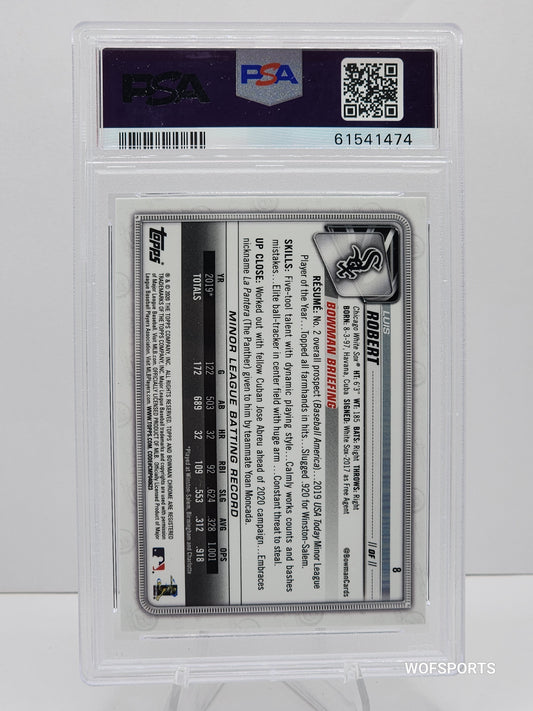 2020 Bowman Chrome Luis Robert Rookie RC #8 Chicago White Sox PSA 9 Mint