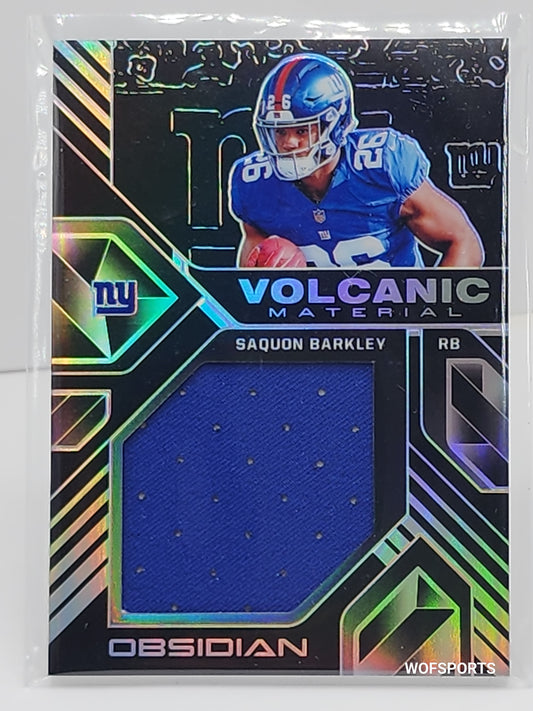 2018 Panini Obsidian Volcanic Material 28/50 Saquon Barkley #VM-9 New York Giants