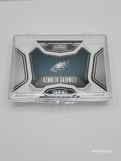 2021 Panini Playbook /299 Kenneth Gainwell #217 RPA Rookie Patch Auto RC