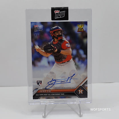 2023 Topps Now YAINER DIAZ On-Card Auto 1/99 Rookie RC Cup Astros