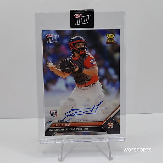 2023 Topps Now YAINER DIAZ On-Card Auto 1/99 Rookie RC Cup Astros
