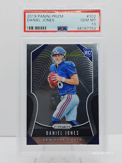 2019 Panini Prizm Daniel Jones Rookie RC #302 New York Giants PSA 10 GEM Mint