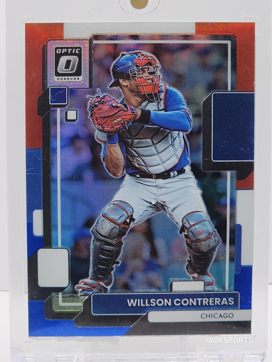2022 Panini Donruss Optic Red White & Blue /199 Willson Contreras #145 Chicago White Sox