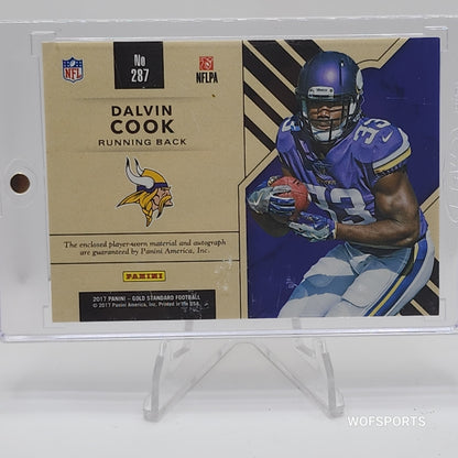 2017 Panini Gold Standard Triple Relic RC Auto 31/49 Dalvin Cook #287 Minnesota Vikings