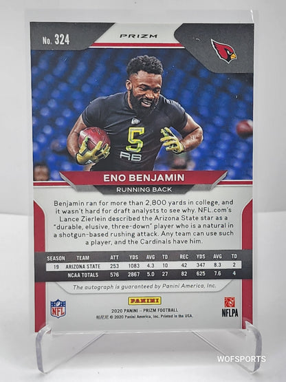 2020 Panini Prizm Rookie Pink Prizm Auto Eno Benjamin #324 Rookie Auto RC