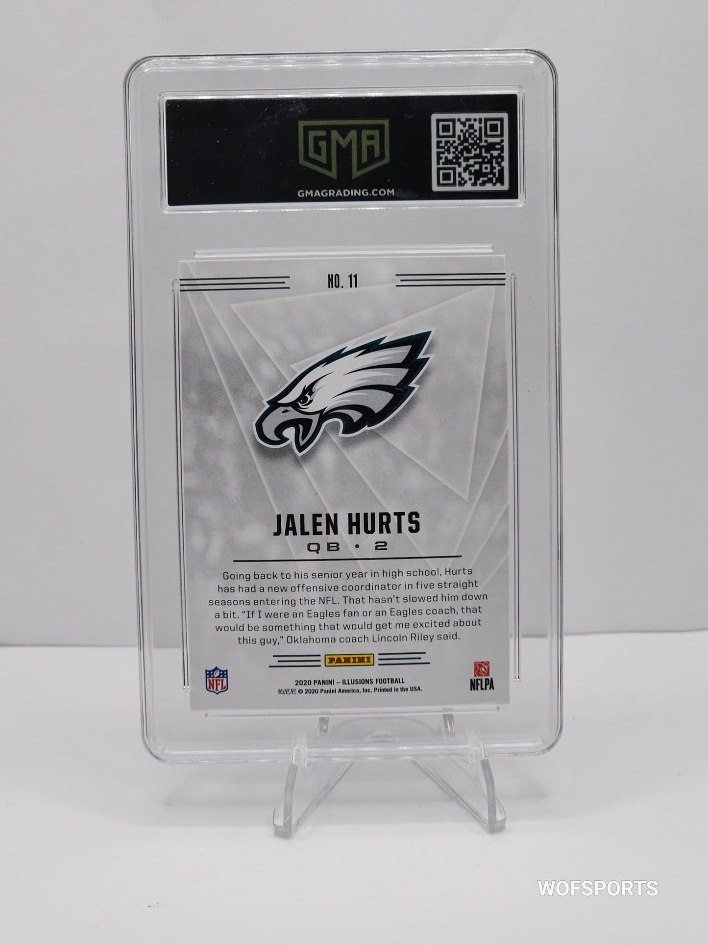 2020 Panini Illusions Rookie Jalen Hurts RC #11 Philadelphia Eagles GMA 10 Gem Mint