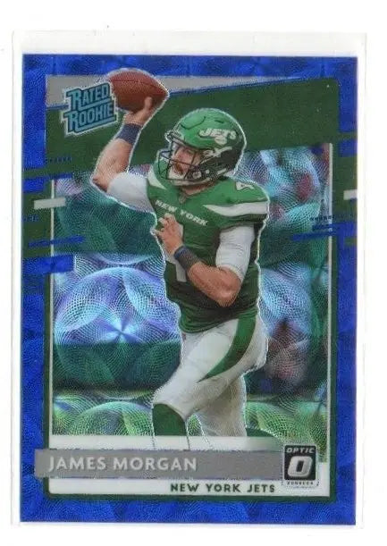 2020 Donruss Optic James Morgan RC #189 Blue Scope Prizm Rated Rookie Jets