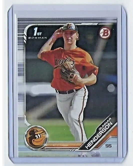 2019 Bowman Gunnar Henderson 1st Bowman #BD-22 Baltimore Orioles