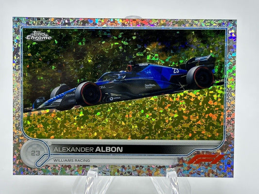 2022 Topps Chrome F1 #124 Alexander Albon Mini Diamonds Refractor 169/299