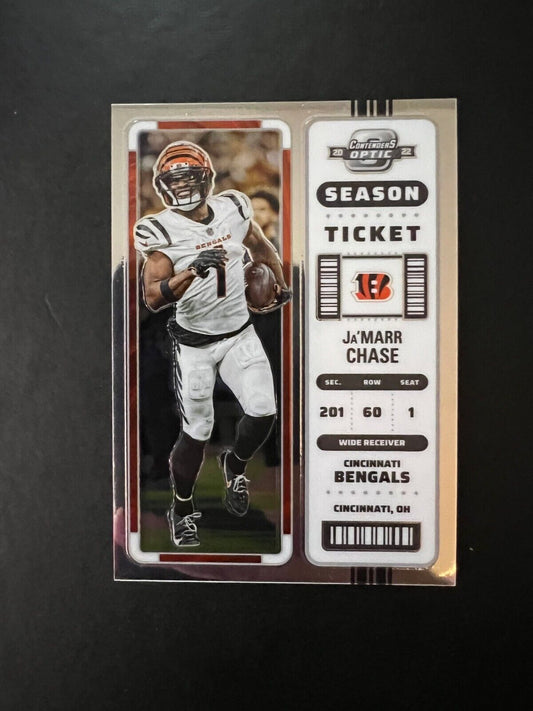 2022 Contenders Optic Season Ticket Ja'Marr Chase #10 Cincinnati Bengals - walk-of-famesports