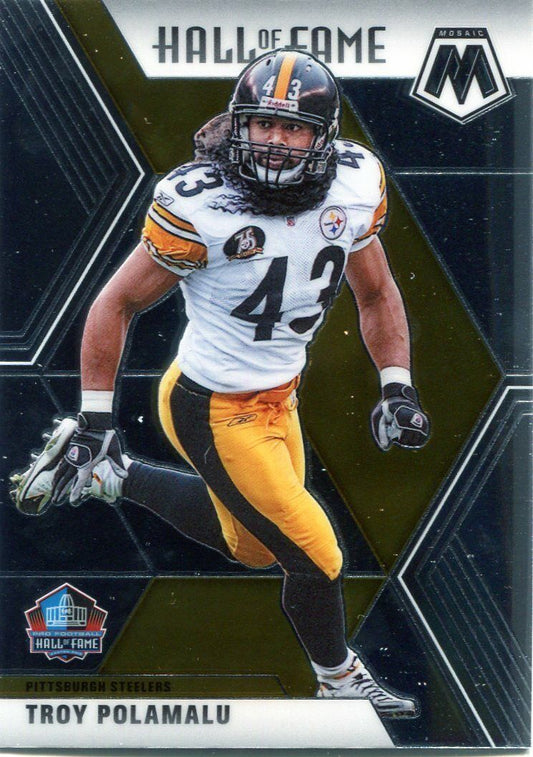 2020 Panini Mosaic Troy Polamalu Hall of Fame Mosaic #281 Steelers