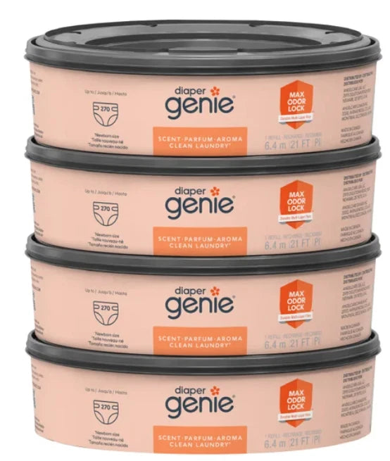 Diaper Genie Clean Laundry Scent Round Refill 4-pk 1080ct