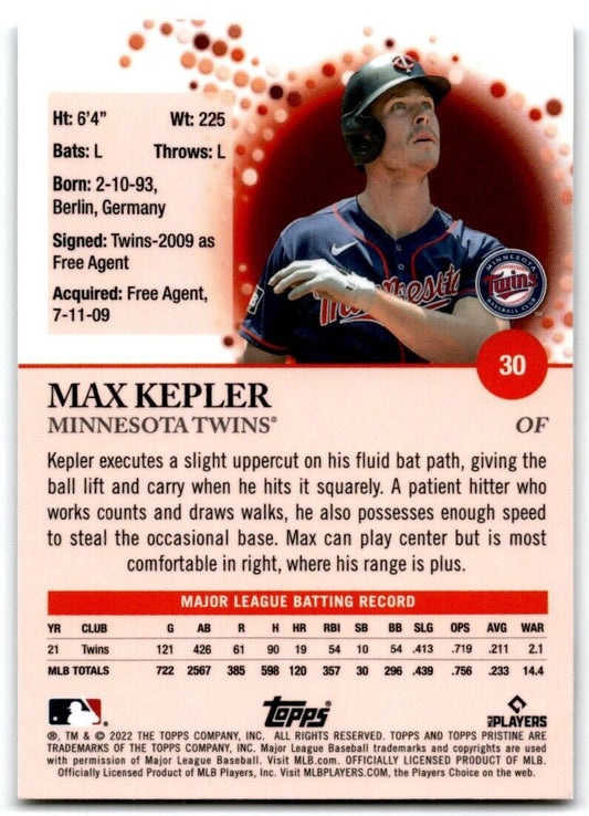 2022 TOPPS PRISTINE Max Kepler Minnesota Twins #30