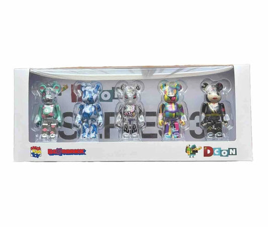 Bearbrick Artist Series 3 DesignerCon 2021 Exclusive Set of 5 100% DCON Medicom