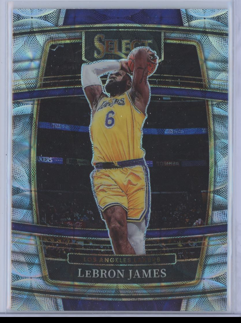 2021-22 Panini Select Concourse Scope Prizm LeBron James #100 LA Lakers