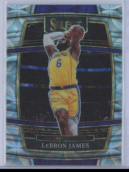2021-22 Panini Select Concourse Scope Prizm LeBron James #100 LA Lakers