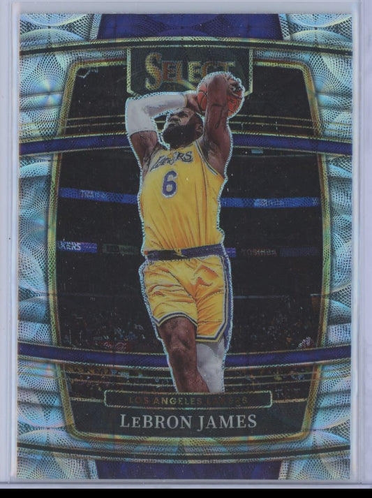 2021-22 Panini Select Concourse Scope Prizm LeBron James #100 LA Lakers