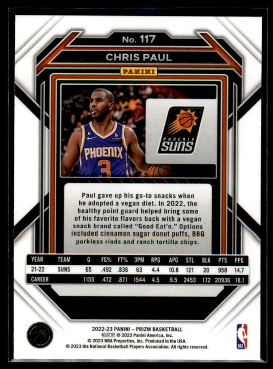 2022-23 Panini Prizm Chris Paul Base #117 Phoenix Suns - walk-of-famesports