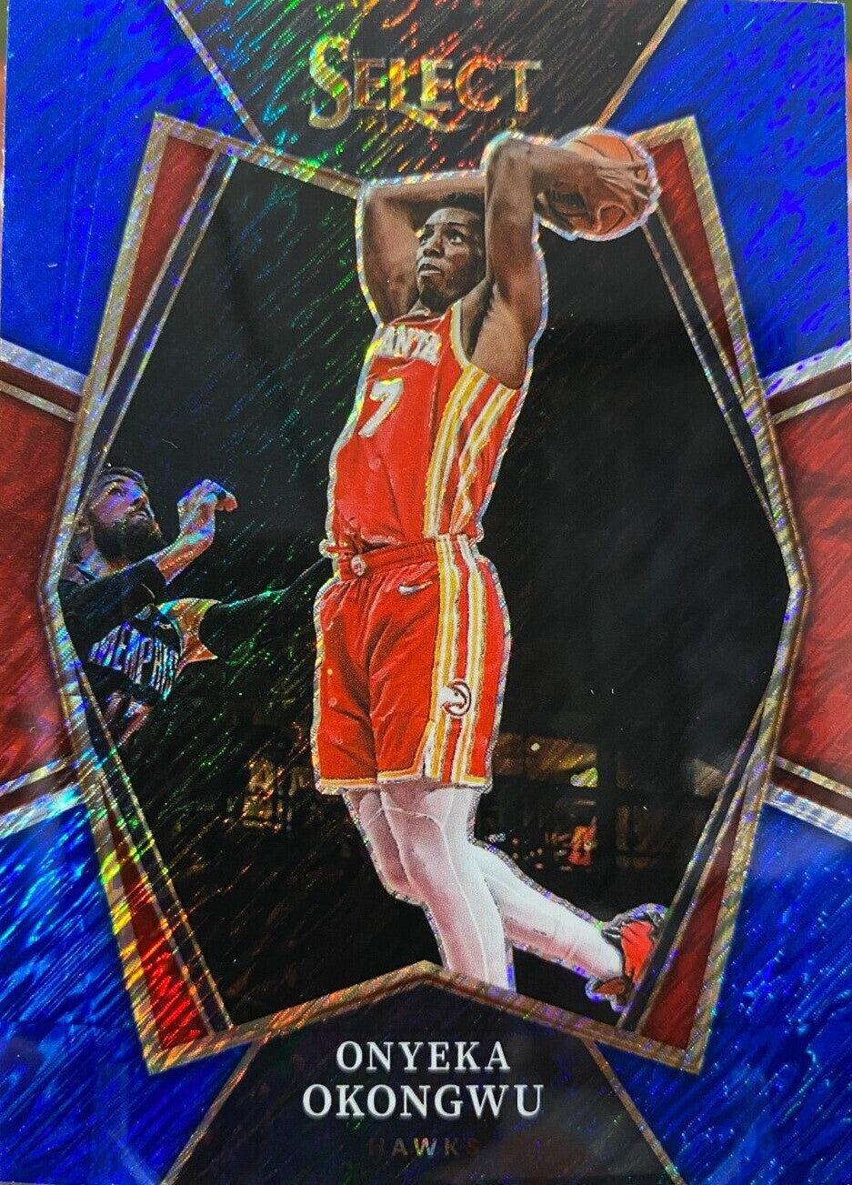 2021-22 Panini Select Onyeka Okongwu Blue Prizm 119 Atlanta Hawks