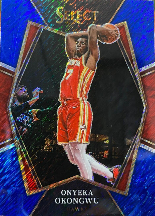 2021-22 Panini Select Onyeka Okongwu Blue Prizm 119 Atlanta Hawks