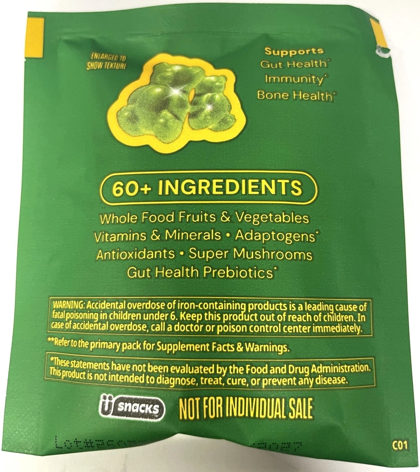 Grüns Adult Greens Gummies, 30 Daily Packs