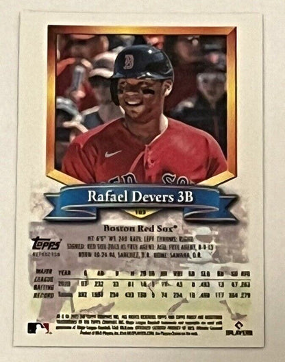 2021 Topps Finest Flashbacks Rafael Devers Refractor #102 Red Sox