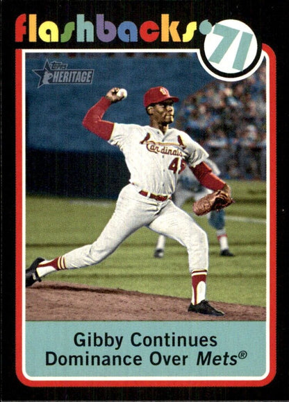 Bob Gibson 2020 Topps Heritage Baseball Flashbacks Baseball Card #BF3