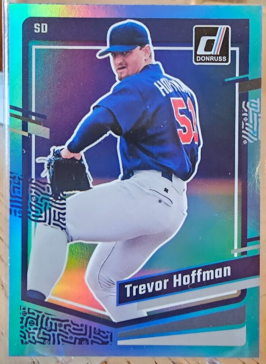 2023 Panini Donruss Carolina Blue Holo Trevor Hoffman #240 San Diego Padres