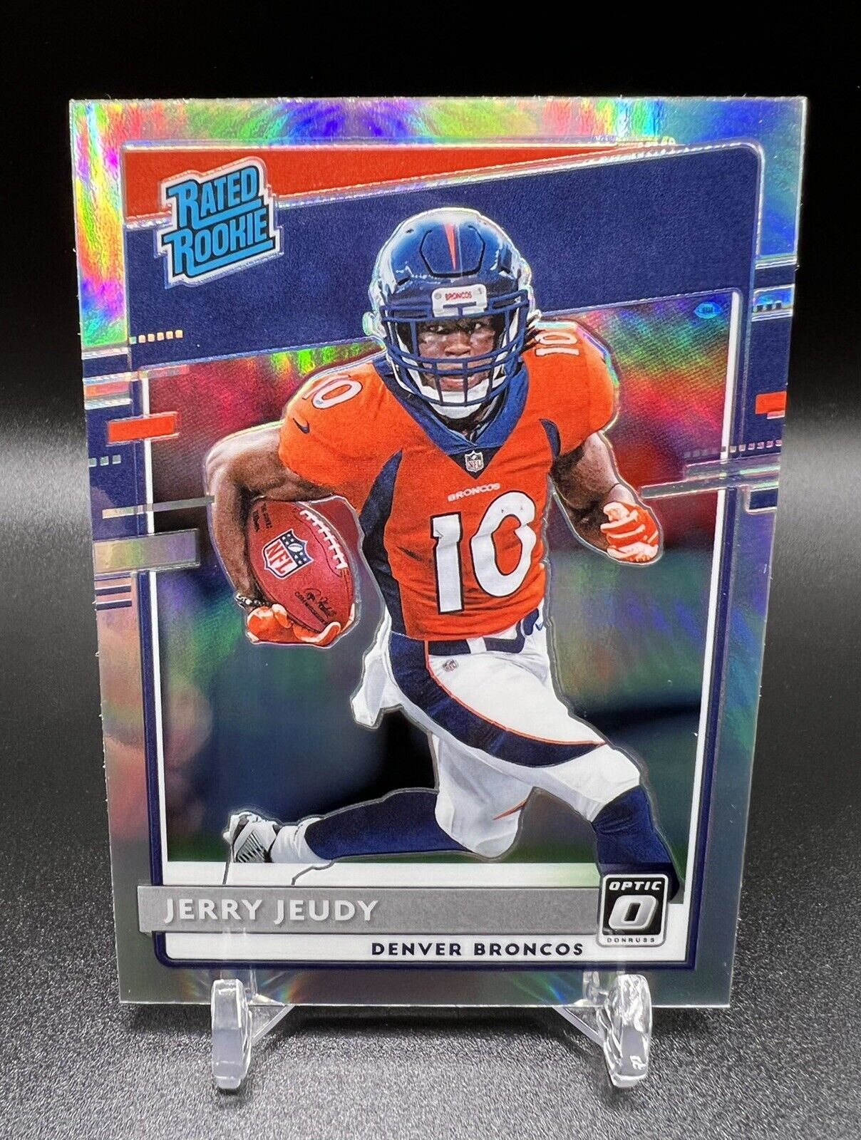 2020 Panini Donruss Optic #157 Jerry Jeudy Rated Rookie Silver Holo Prizm - walk-of-famesports