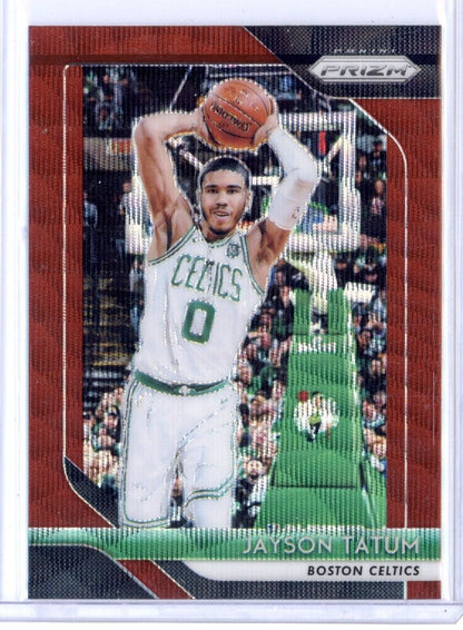 2018-19 PANINI PRIZM JAYSON TATUM RUBY WAVE PRIZM #118 BOSTON CELTICS