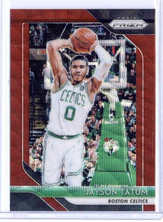2018-19 PANINI PRIZM JAYSON TATUM RUBY WAVE PRIZM #118 BOSTON CELTICS