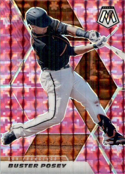2021 Mosaic Buster Posey Pink Prizm #21 San Francisco Giants