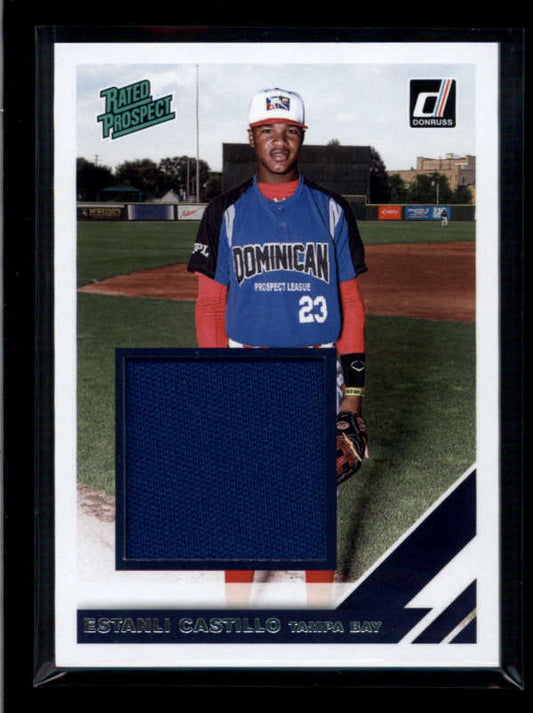 2019 Panini Donruss Rated Prospect Materials Estanli Castillo #RPM-EC