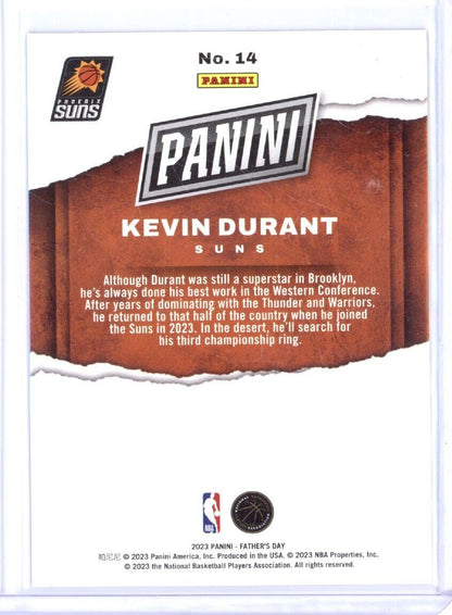 KEVIN DURANT 2023 PANINI FATHER'S DAY SILVER PRIZM /199 PHOENIX SUNS #14