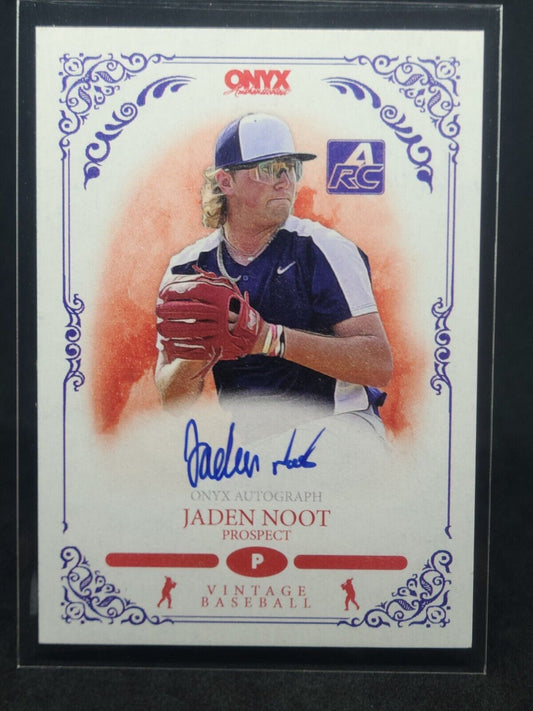 2022 Onyx Vintage Extended Auto Blue Ink #VA-JN Jaden Noot - Prospect