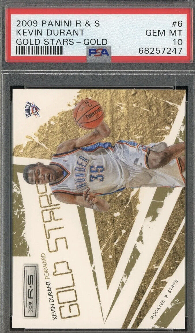 2009 Panini R & S Gold Stars Gold #6 Kevin Durant Warriors /500 PSA 10 GEM MINT