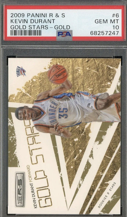 2009 Panini R & S Gold Stars Gold #6 Kevin Durant Warriors /500 PSA 10 GEM MINT