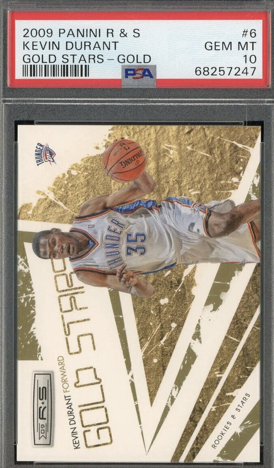 2009 Panini R & S Gold Stars Gold #6 Kevin Durant Warriors /500 PSA 10 GEM MINT