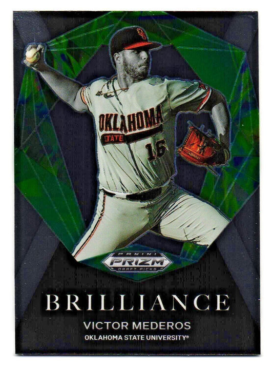2022 Panini Prizm Draft Pick Victor Mederos Brilliance #BR-VM Oklahoma State Cowboys