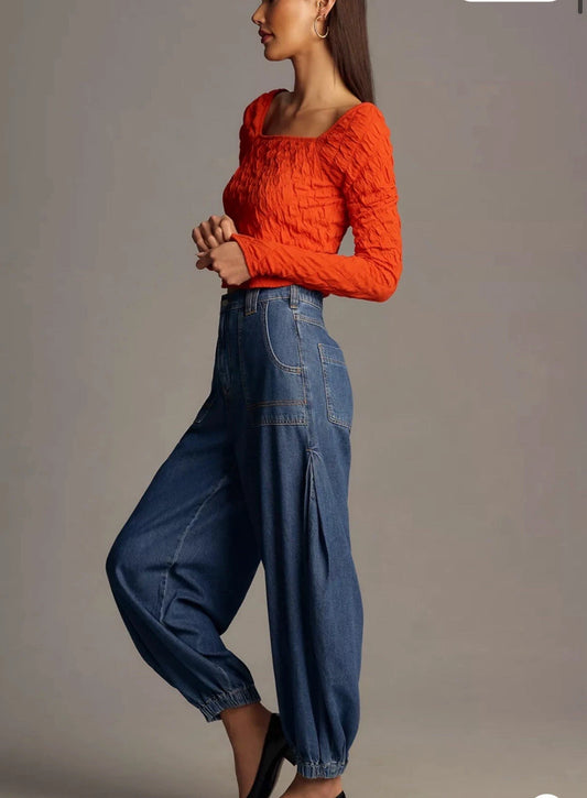 Anthropologie Pilcro Wharfside High-Rise Jogger Jeans SZ 24 NWT
