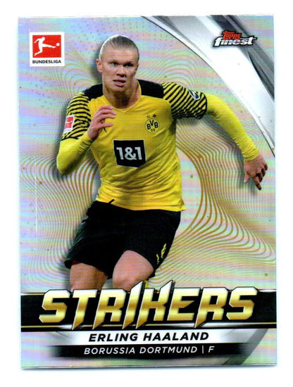 2022 Topps Finest Strikers Refractor Erling Haaland #FS-EH Borussia Dortmund