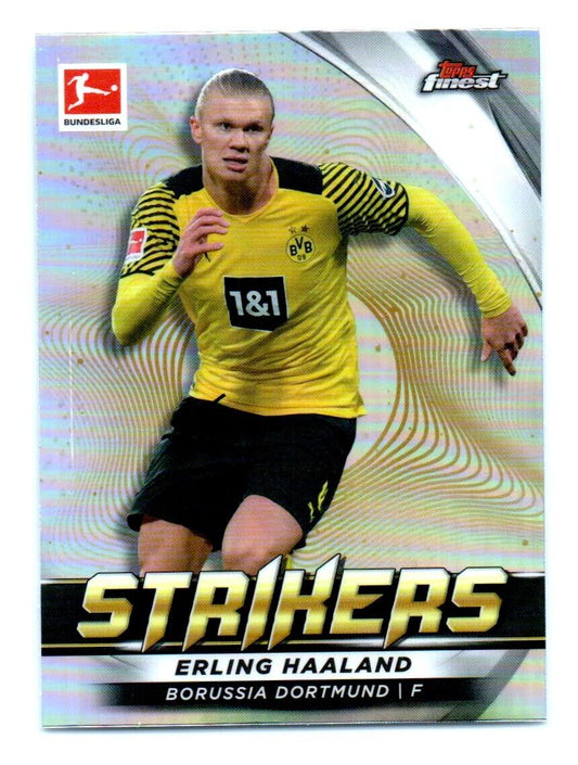 2022 Topps Finest Strikers Refractor Erling Haaland #FS-EH Borussia Dortmund