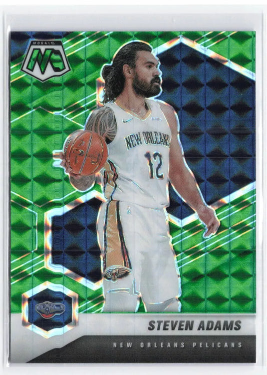 2020-21 Panini Mosaic Green Mosaic Steven Adams #179 Pelicans