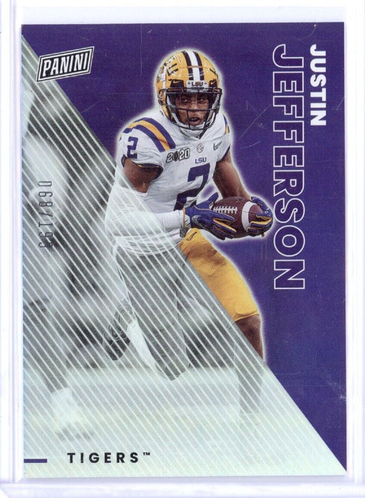 JUSTIN JEFFERSON 2023 PANINI FATHER'S DAY SILVER PRIZM /199 LSU TIGERS
