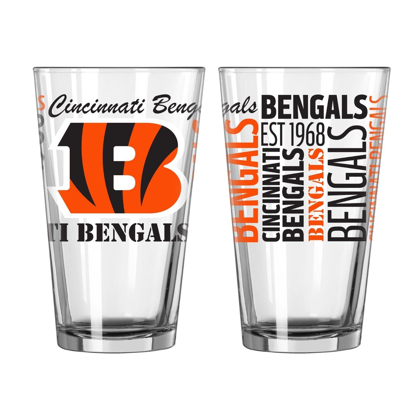 NFL Teams 16 oz Pint Glass - Assorted Team & Style Choose your